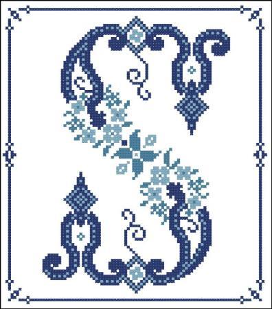 (image for) Decorative Blue Alphabet S